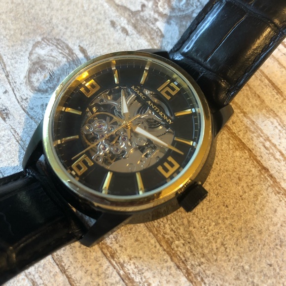 Marc Anthony Men Baldwyn Automatic Skeleton Watch - Picture 3 of 6